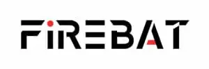 FIREBAT logo wordmark in black with a red dot above the I | PricZone