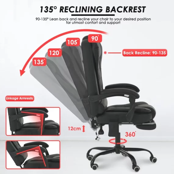 Ergonomic Heated Massage Executive Office Chair 3 | PricZone