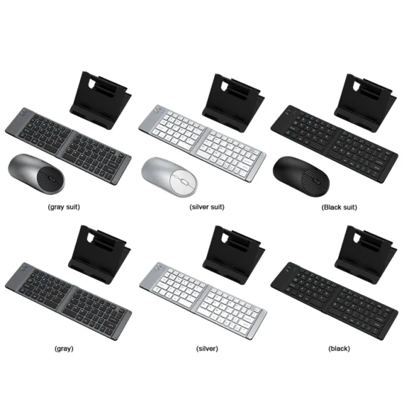 Foldable BT Keyboard Mouse for Tablets 5 | PricZone