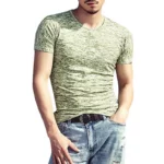 Casual Short Sleeve V Neck Slim Tees Shirt Summer 2 | PricZone