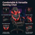 Swivel Gamer Chair Adjustable Backrest Seat Height 5 | PricZone