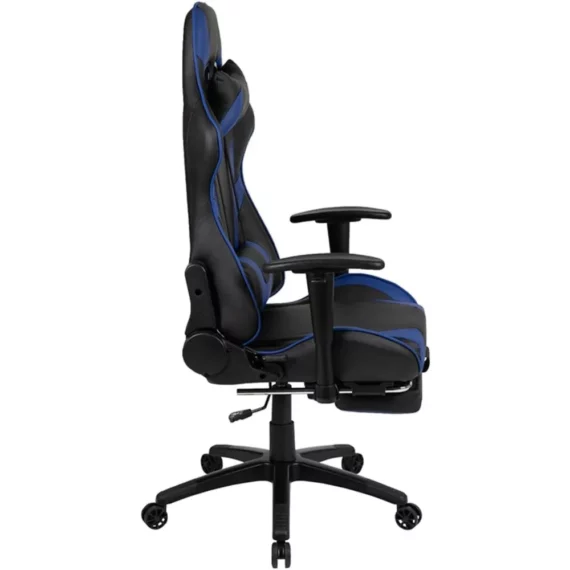 Blue LeatherSoft Gaming Chair Ergonomic Reclining 5 | PricZone