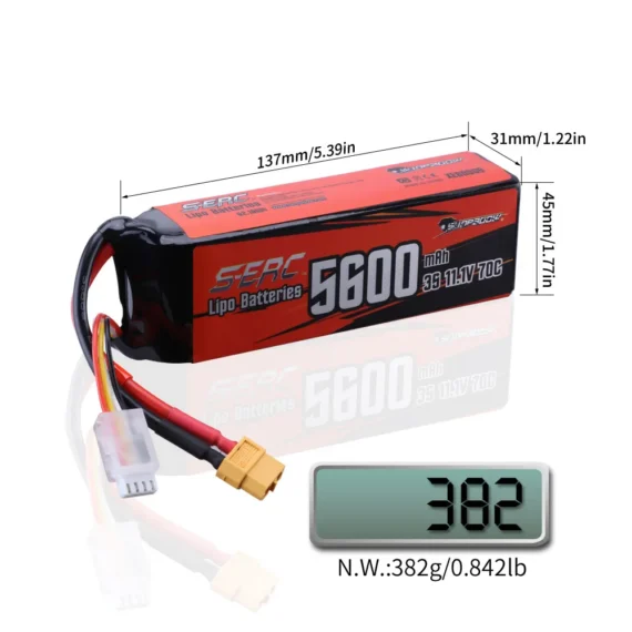 Sunpadow 3S 111V 5600mAh 70C Lipo Battery 5 | PricZone