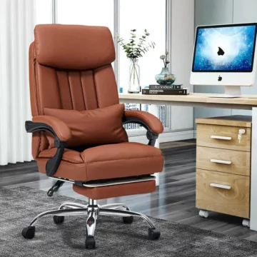 Comfy High-Back Swivel Office Recliner Chair 2