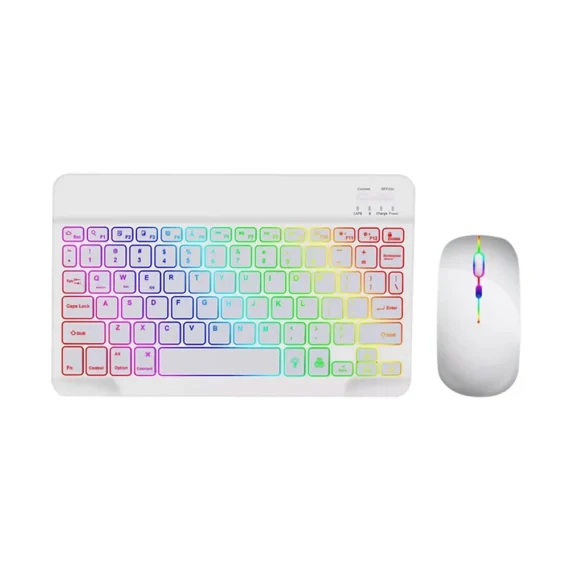 10 Inch RGB Bluetooth Keyboard Mouse Combo for Tablets 6 | PricZone