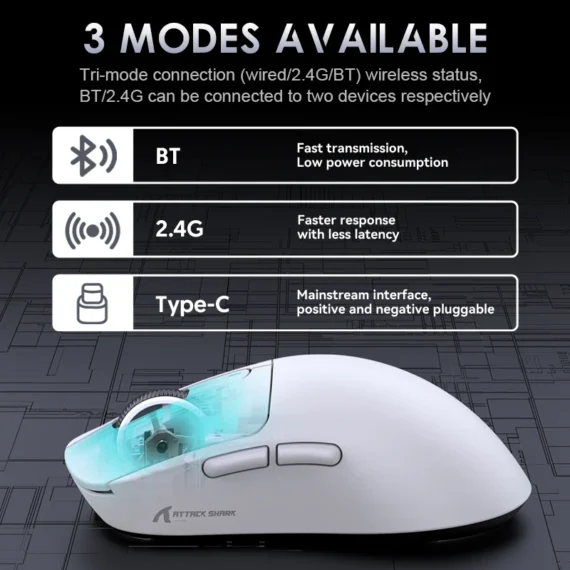 Shark X3 Wireless Gaming Mouse 26000DPI 4 | PricZone