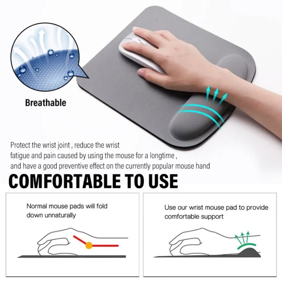 Square Wrist Rest Mouse Pad for Gamers 4 | PricZone