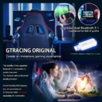 Red GTRACING Bluetooth Gaming Chair with Footrest 6 | PricZone