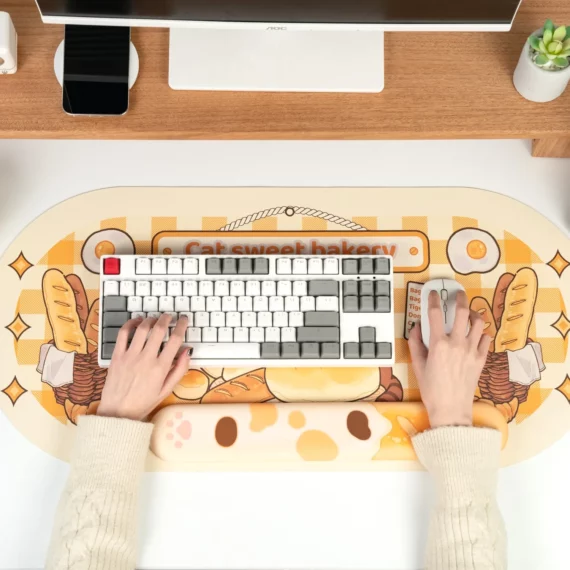 Cute Cat Bakery Desk Mat Wrist Rest 5