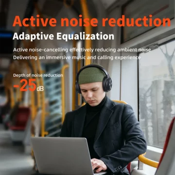 QERE E80 ANC Bluetooth 53 Headphones   Hi Res 70H Play 2 | PricZone