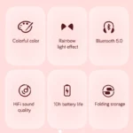 Cute Cat Ear LED Bluetooth Headset for Kids 5 | PricZone