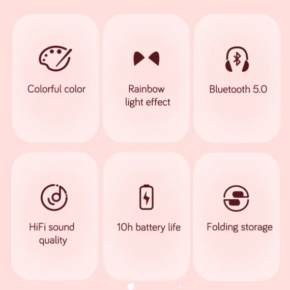 Cute Cat Ear LED Bluetooth Headset for Kids 5 | PricZone