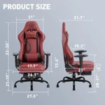 Ergonomic Gaming Chair with Footrest and Lumbar Support 3 | PricZone