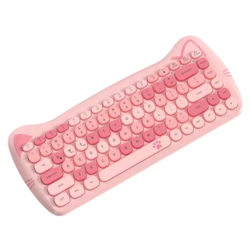 Cute Pink Cat Bluetooth Keyboard  Mouse 2 | PricZone