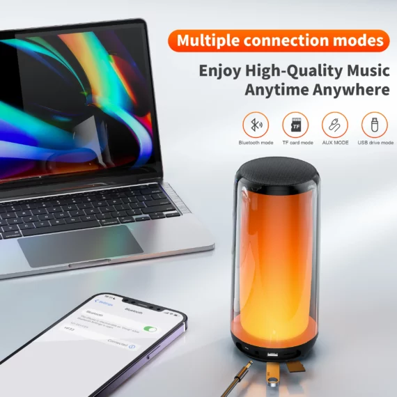 QERE 57MM Dolby Sound Bluetooth Speaker with Color Lights 3 | PricZone