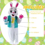 Deluxe Adult Easter Bunny Mascot Costume 6 | PricZone