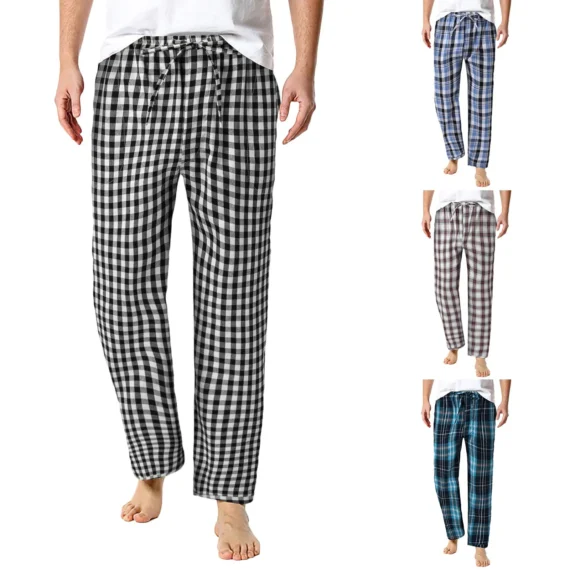 Plaid Mens Fashion Pajama Pants Casual Outdoor 5 | PricZone