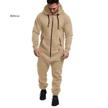 Hooded Men's Winter Onesie Pajamas 2