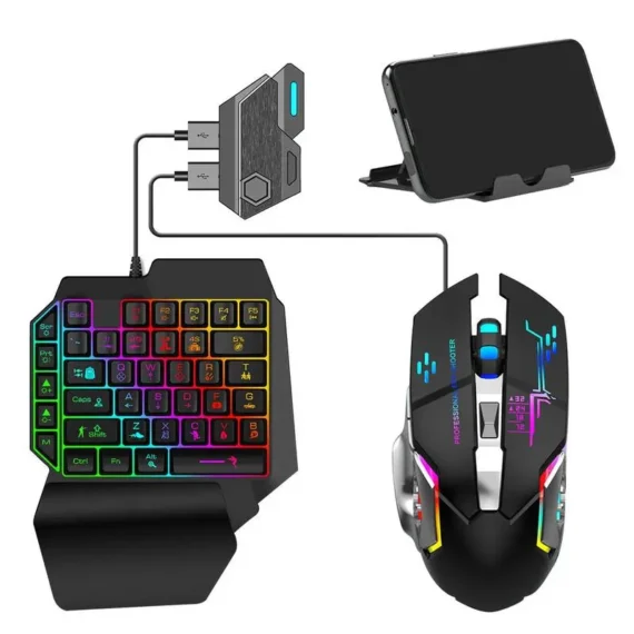 Ergonomic 1 Hand Keyboard Mouse Set for Gamers | PricZone