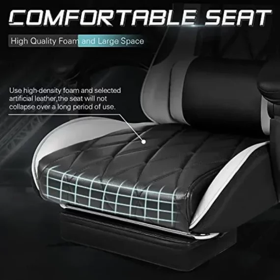 Massage Gaming Chair with Footrest and Lumbar Support 6 | PricZone