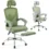 High-Back Ergonomic Gaming Chair with Footrest, Green