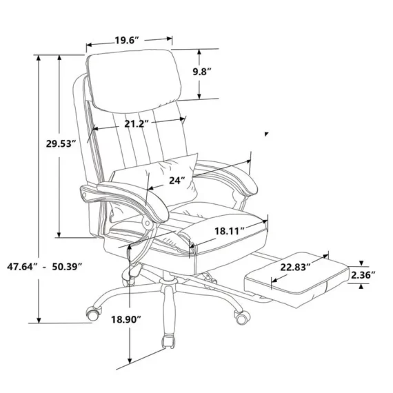 Comfy High Back Swivel Office Recliner Chair 5 | PricZone