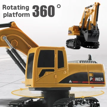 Kids 360° RC Excavator Digger Toy Truck Gift | PricZone