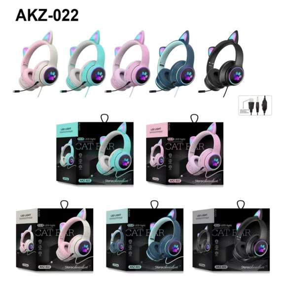 LED Cat Ear Gaming Headset for Girls with Mic 5 | PricZone