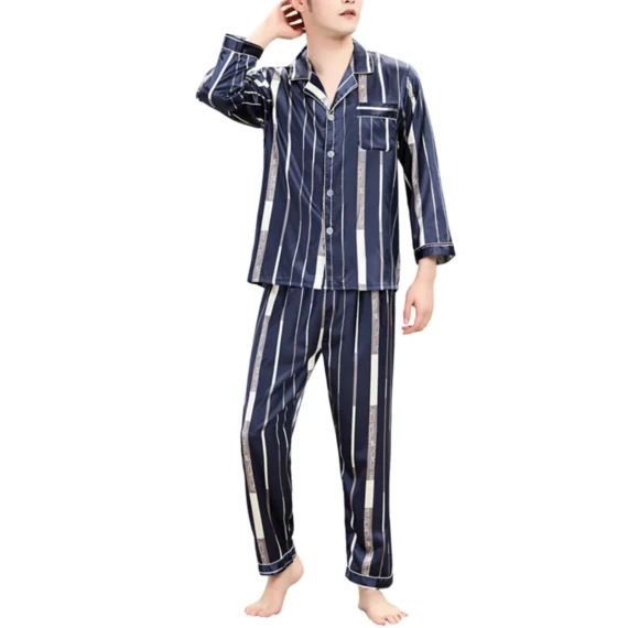 Mens Printed Winter Pajamas Set Cozy Light 5 | PricZone