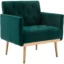 Chic Tufted Armchair with Gold Legs for Decor