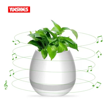 Smart LED Plant Pot Bluetooth Speaker Night Light | PricZone