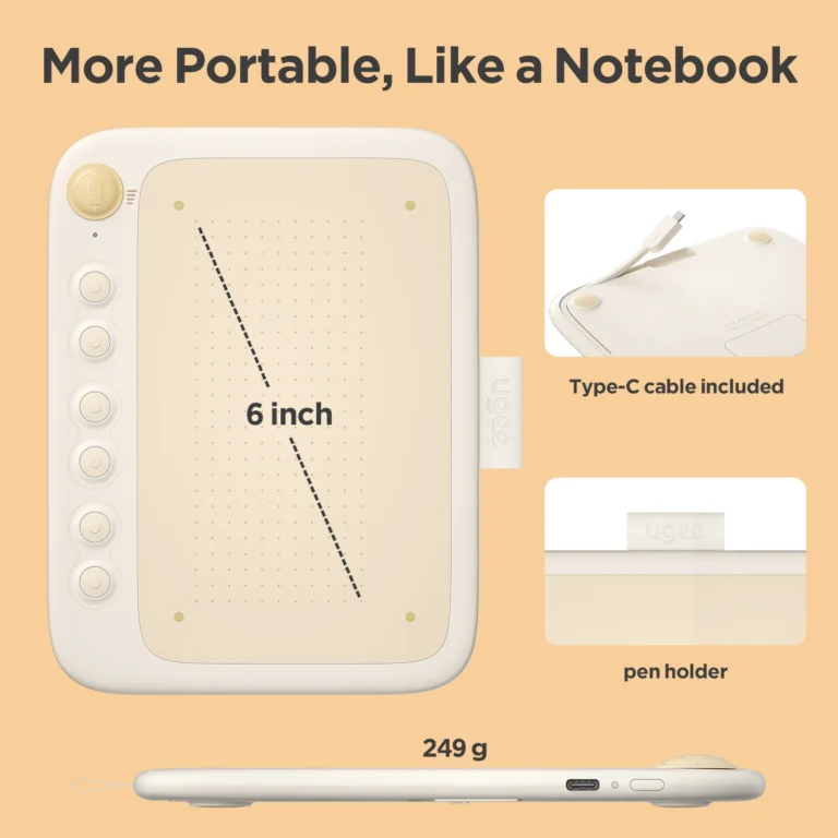 Ugee Q6 Graphics Tablet 6×4″ Tilt & 8192 Levels product image