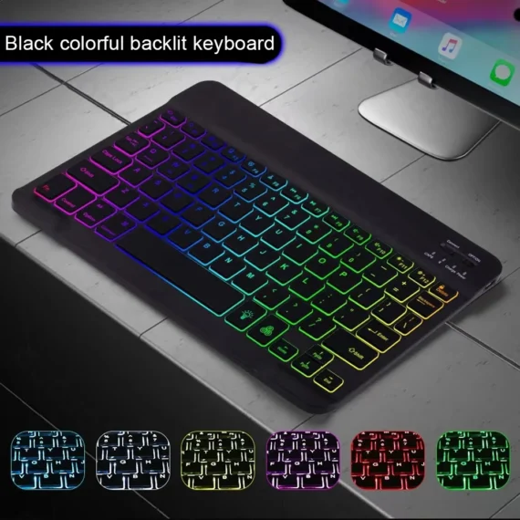 10 Inch RGB Bluetooth Keyboard Mouse Combo for Tablets 3 | PricZone