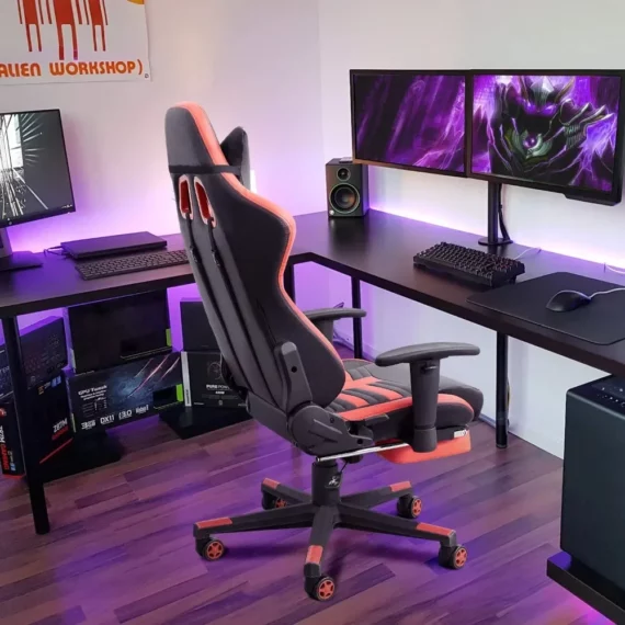 Ergonomic Racing Chair with Footrest Office Gaming 2 | PricZone