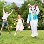 Deluxe Adult Easter Bunny Mascot Costume | PricZone