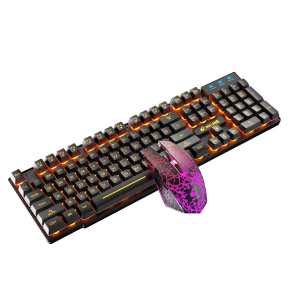 LED Gaming Keyboard Mouse Combo Wireless 4 | PricZone