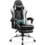 Massage Gaming Chair with Footrest and Lumbar Support