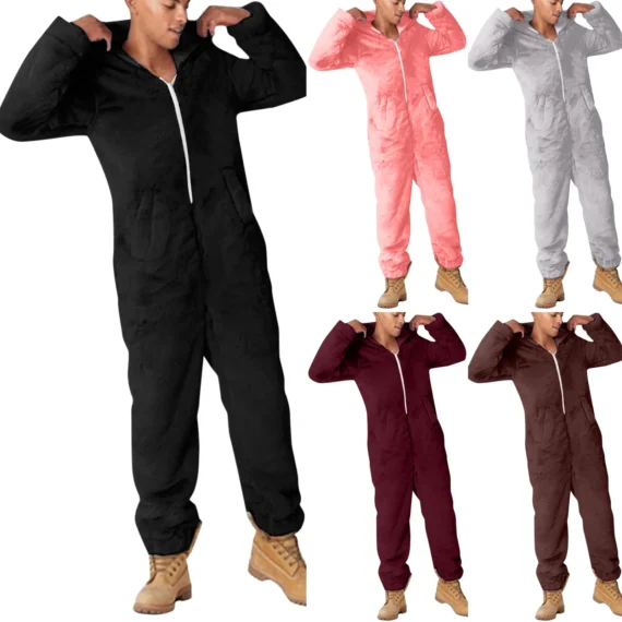 Mens Hooded Fleece Onesie | Cozy Sleepwear | PricZone