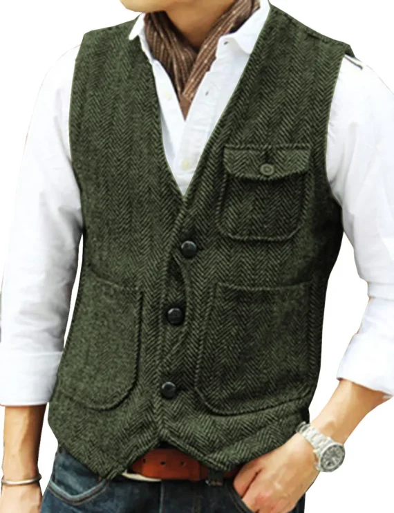 Mens Slim Woolen Vest for Formal Occasions | PricZone