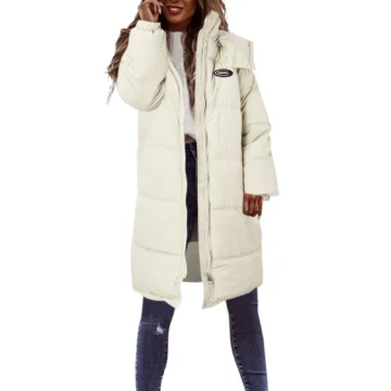 Women's Hooded Winter Down Jacket with Pockets 2