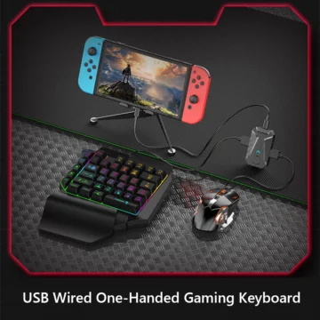 RGB One-Hand Keypad & Mouse Set for Consoles 2