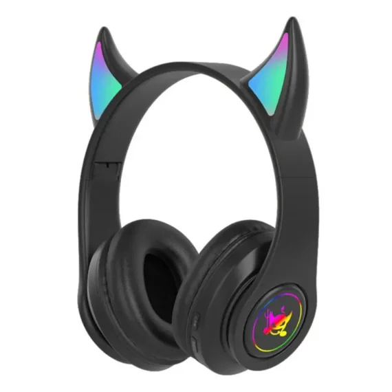 Cute Devil Kids Headphones Wireless Bass TF Support 5 | PricZone