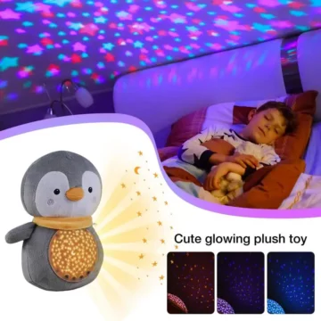 Baby Star Projector Plush Toy with Music Light 2