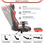 Ergonomic Racing Chair with Footrest Office Gaming 4 | PricZone