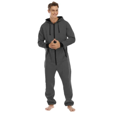 Hooded Mens Winter Warm Jumpsuit Pajama | PricZone