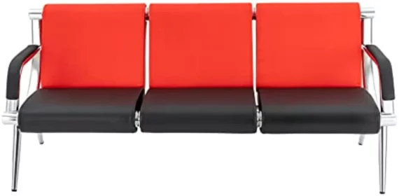 Executive PU Reception Chair Red Waiting Room Sofa 5 | PricZone