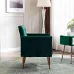 Chic Tufted Armchair with Gold Legs for Decor 4 | PricZone