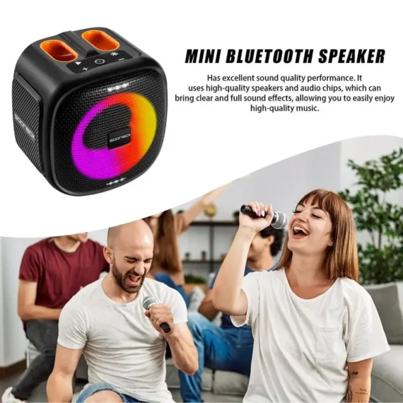 Compact RGB Mini Speaker Loud Wireless TF Support 4 | PricZone