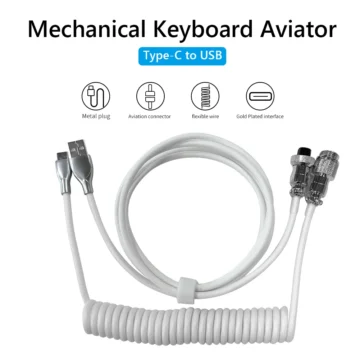 Type C Aviator Coil Cable for Mechanical Keyboard 2 | PricZone