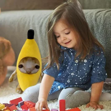 Banana Cat Plush Toy: Cute Crying Face, Soft & Funny 2